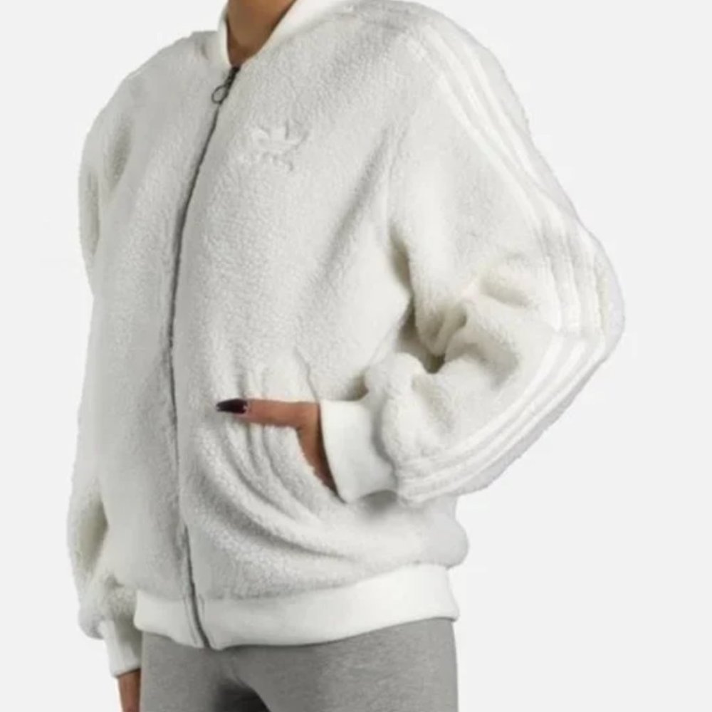 Adidas Oversized Sherpa Jacket size XS